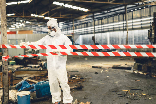 Professional Biohazard Cleanup technician working in Little Chute, WI